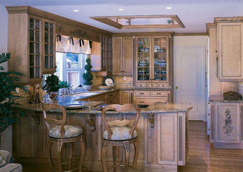 kitchen cabinets - custom built home - Bridgeport